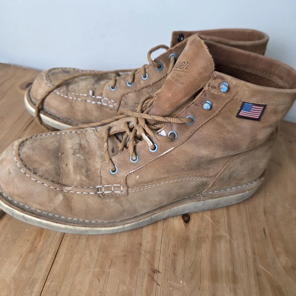 Danner Bull Run Lux Sunstone 31660 Men's 10.5 D Moc Toe Leather Boots USA